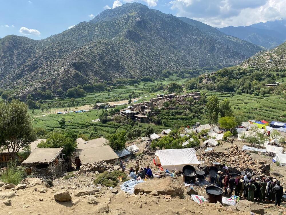 Afghanistan, 2025. Temporary shelters in Kunar Province after the August earthquake.